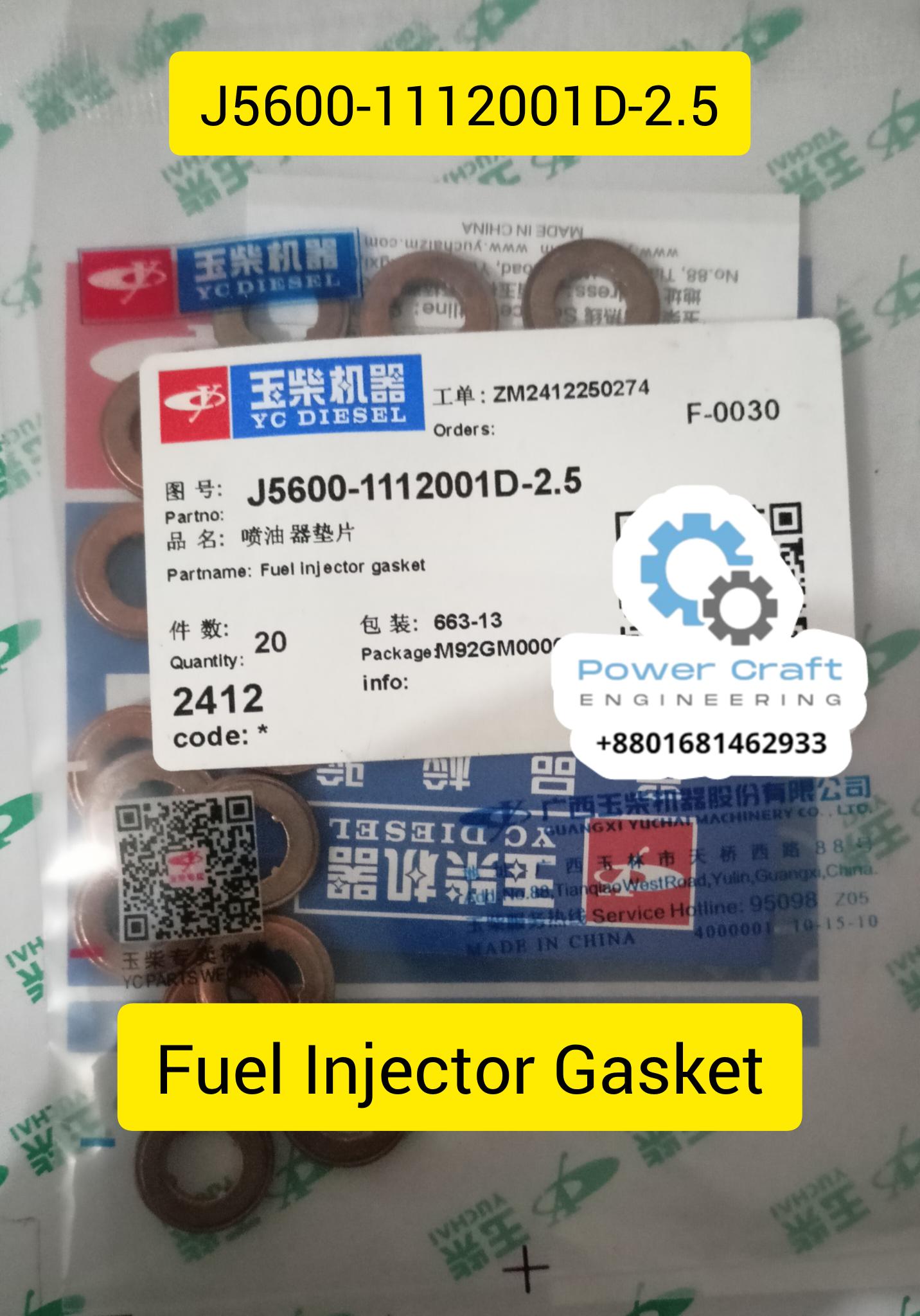 J5600-1112001D-2.5 Fuel Injector Copper Gasket