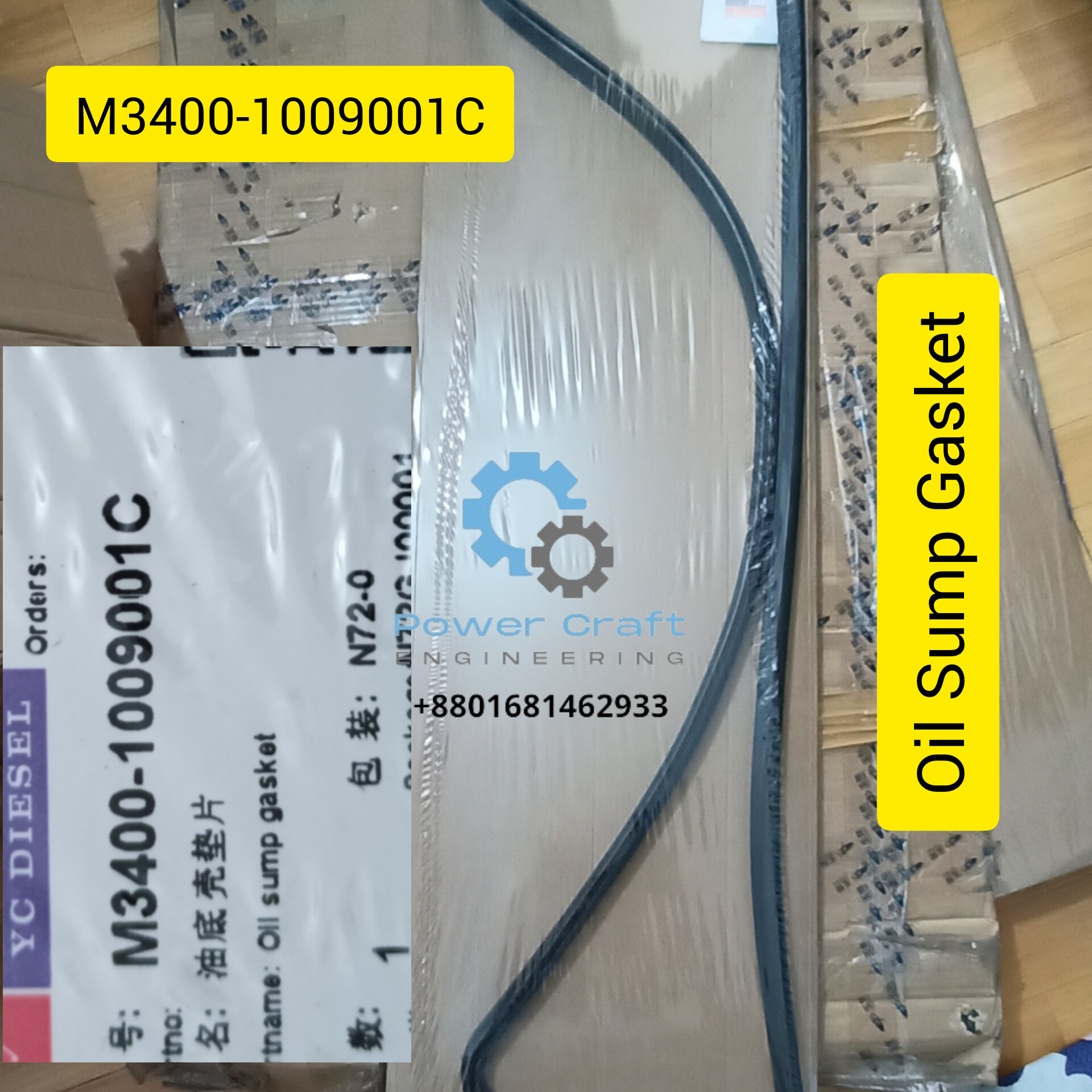 Oil Sump Gaset M3400-1009001C YC Diesel Yuchai Engine